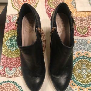 Black Leather Vince Camuto Booties